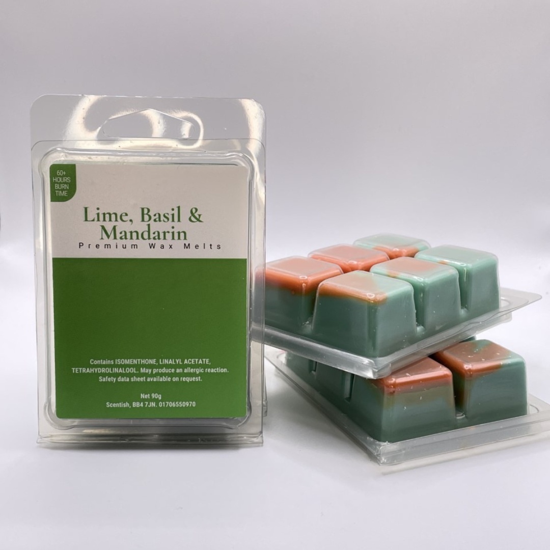 Lime, Basil & Mandarin Wax Melts. Norshire Company