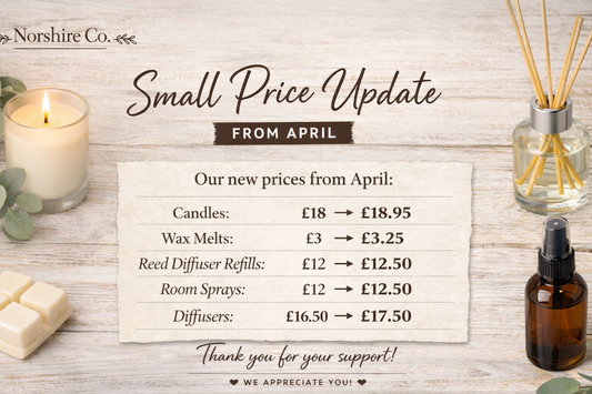 Norshire Co. Small Price Update from April – Handmade Home Fragrances